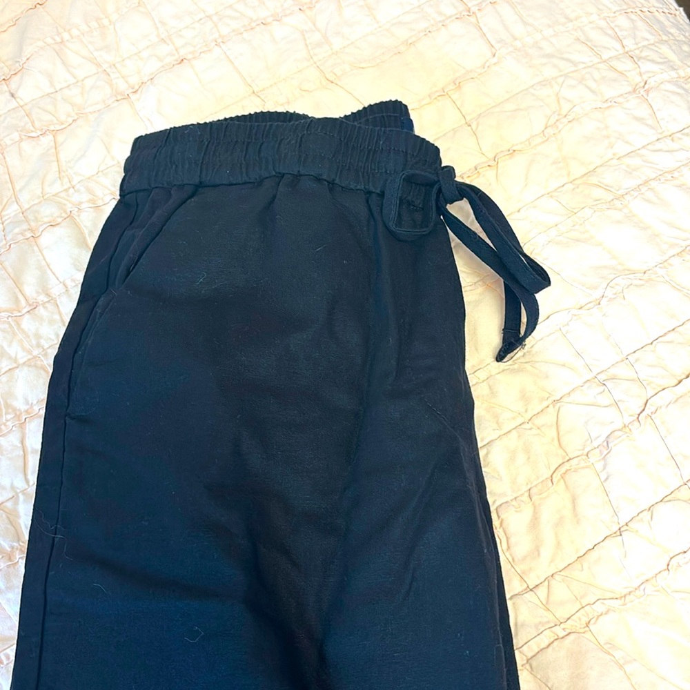 NWT jcrew black linen pants